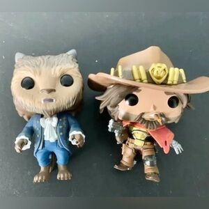 Funko Pop lot of 2 Disney The Beast from Beauty & the beast and Jessie McGree
